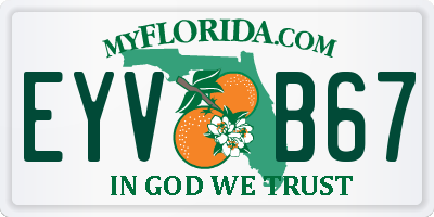FL license plate EYVB67