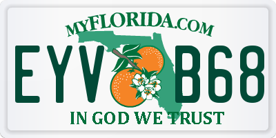 FL license plate EYVB68