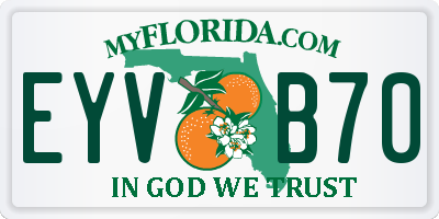 FL license plate EYVB70