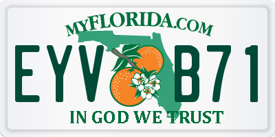 FL license plate EYVB71
