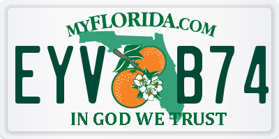 FL license plate EYVB74