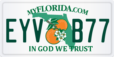 FL license plate EYVB77