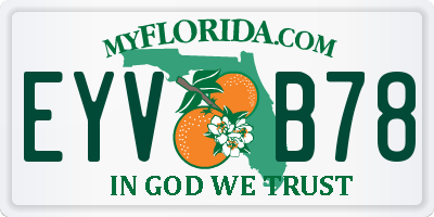 FL license plate EYVB78