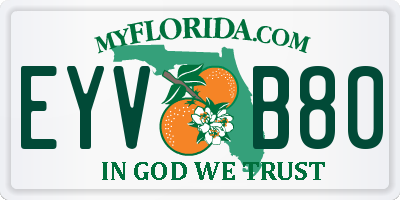 FL license plate EYVB80