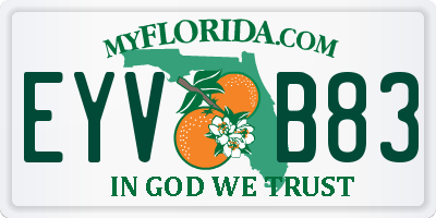 FL license plate EYVB83