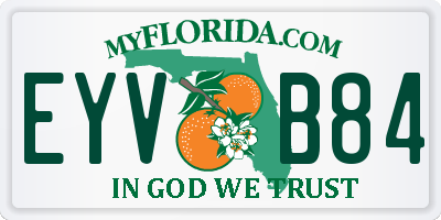 FL license plate EYVB84