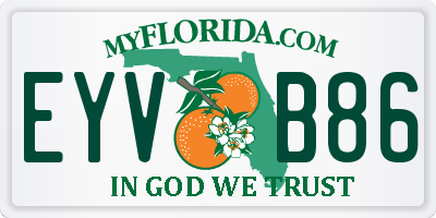 FL license plate EYVB86