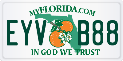 FL license plate EYVB88
