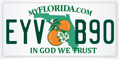 FL license plate EYVB90
