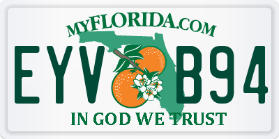FL license plate EYVB94