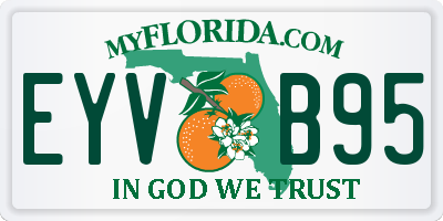 FL license plate EYVB95