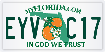 FL license plate EYVC17