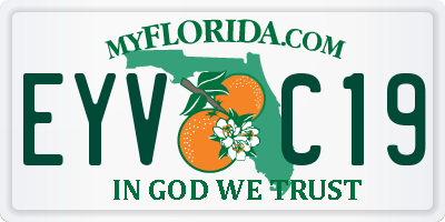 FL license plate EYVC19