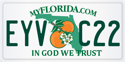FL license plate EYVC22