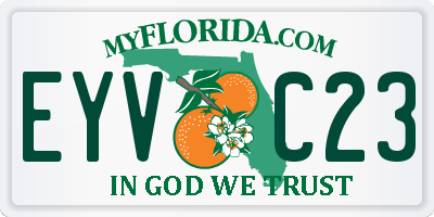 FL license plate EYVC23