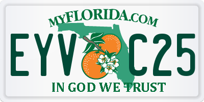 FL license plate EYVC25