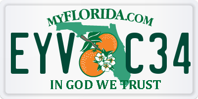 FL license plate EYVC34