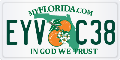 FL license plate EYVC38
