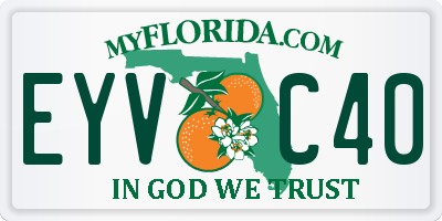 FL license plate EYVC40