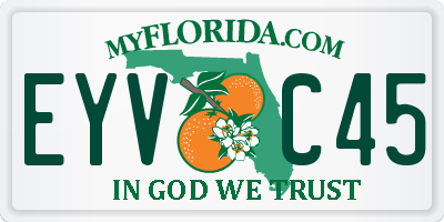 FL license plate EYVC45