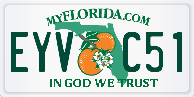 FL license plate EYVC51