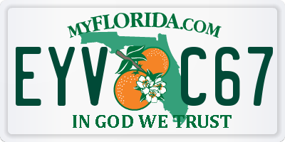 FL license plate EYVC67