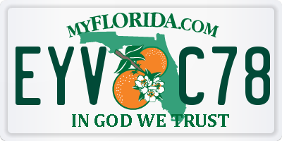 FL license plate EYVC78