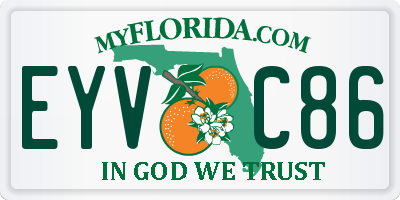 FL license plate EYVC86