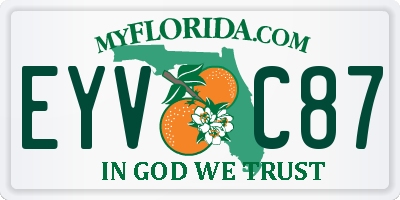 FL license plate EYVC87