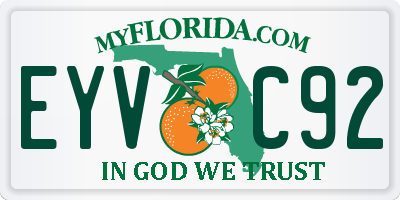 FL license plate EYVC92