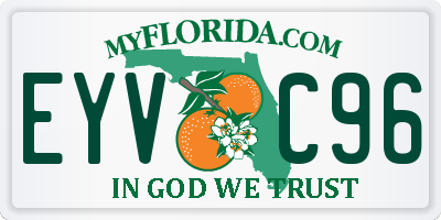 FL license plate EYVC96