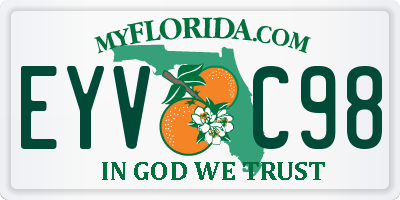 FL license plate EYVC98