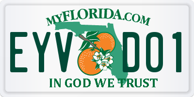 FL license plate EYVD01