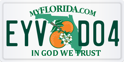 FL license plate EYVD04