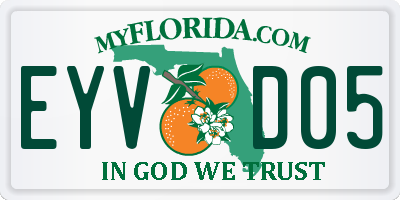 FL license plate EYVD05