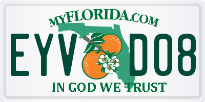 FL license plate EYVD08