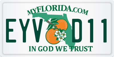 FL license plate EYVD11