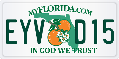 FL license plate EYVD15