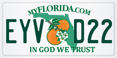 FL license plate EYVD22