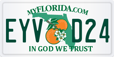 FL license plate EYVD24