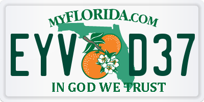 FL license plate EYVD37