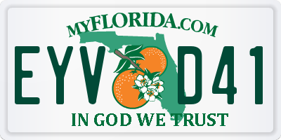 FL license plate EYVD41