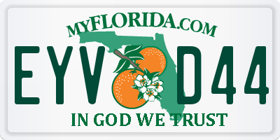 FL license plate EYVD44