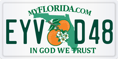 FL license plate EYVD48