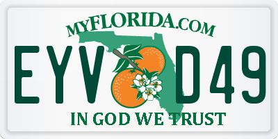 FL license plate EYVD49