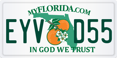 FL license plate EYVD55