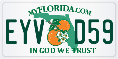 FL license plate EYVD59