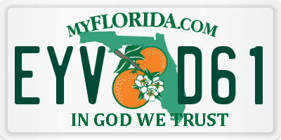 FL license plate EYVD61