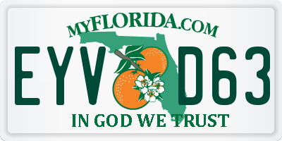FL license plate EYVD63