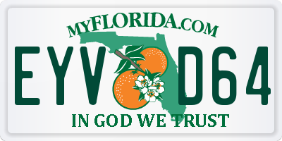 FL license plate EYVD64